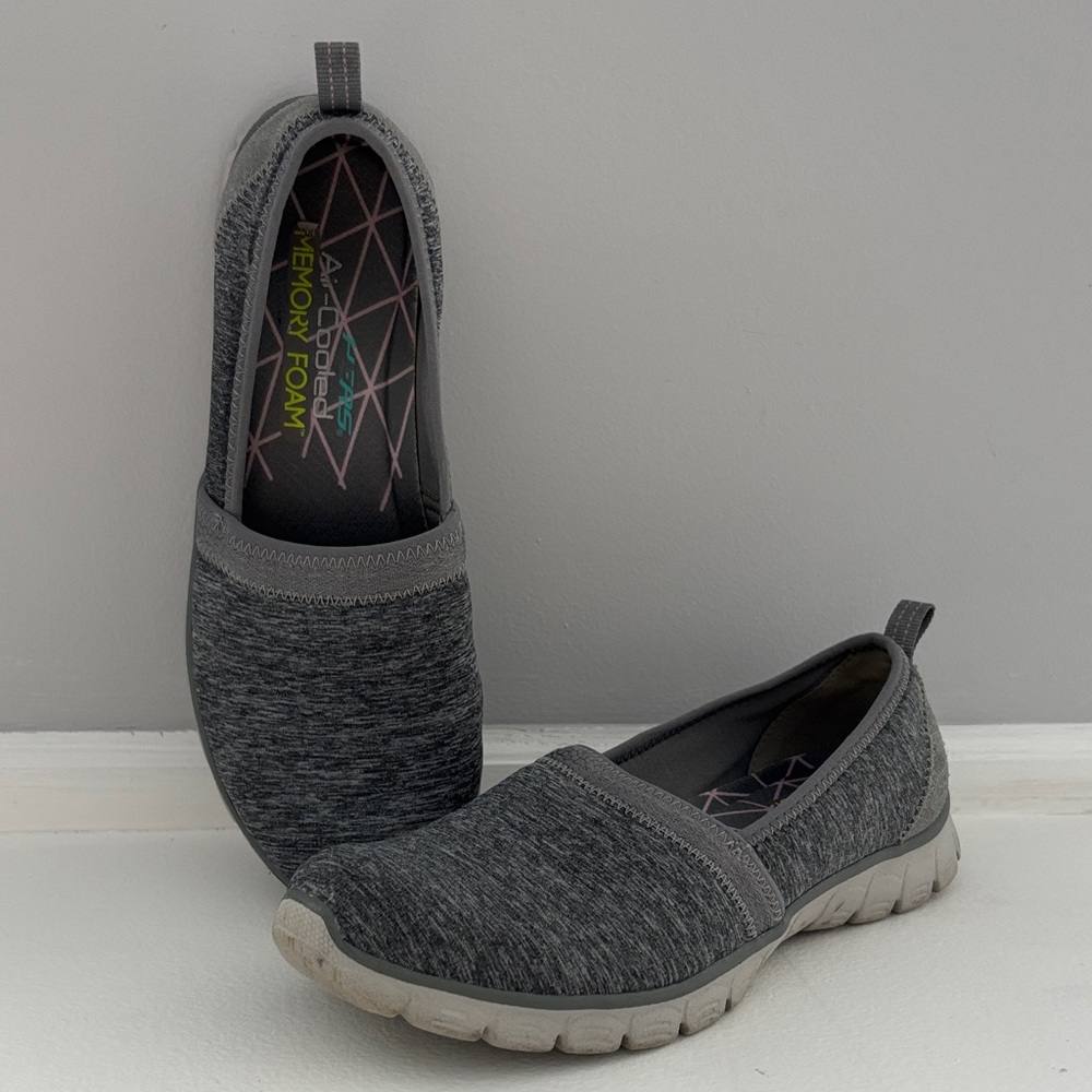 Skechers Air-Cooled Memory Foam Women's Charcoal Slip-Ons